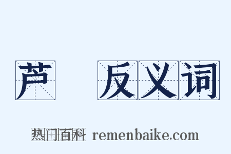 芦簰反义词是什么意思的图片